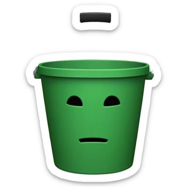 0101010101 green bucket head sticker