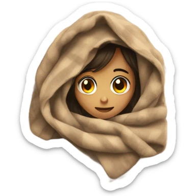 blanket on girl sticker