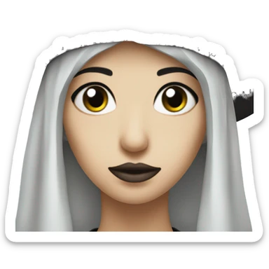 A black leather hat with a gothic and edgy style, featuring two tall sticker