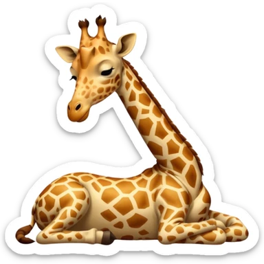 SLEEPING GIRAFFE sticker