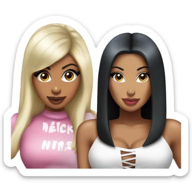 Nicki Minaj and Kim kardashian  sticker