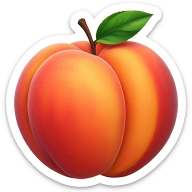 Peach sticker