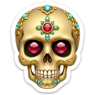 Skull emoji looking rich no for editing  sticker