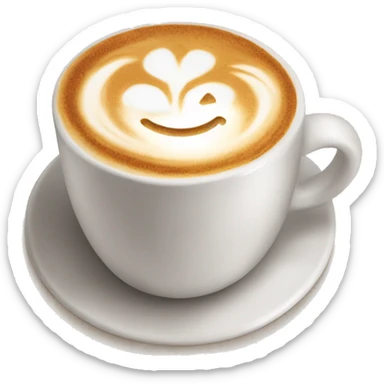 A beautiful coffee latte  sticker