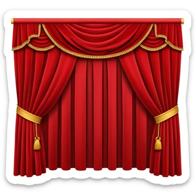 create a series of images for Theatre soft goods Inventory showing theatre curtains sticker