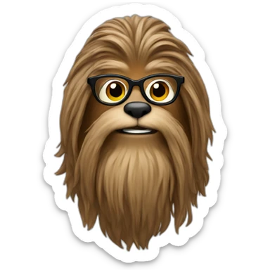 Wooki with glasses and PC sticker