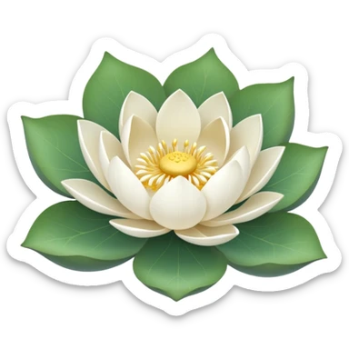 Flor de lótus Branca cada uma diferente  sticker