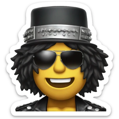 Slash from Guns'N'Roses face sticker