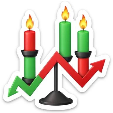 create an emoji  of trading candlestick movement sticker