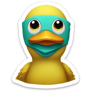 duck with maskpack sticker