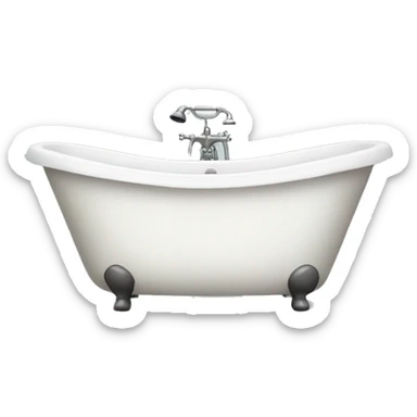 White bath tub sticker