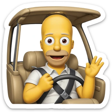 homer simpson car sticker
