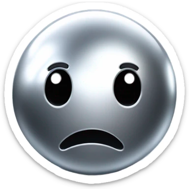 shiny metal ball that has the smooth, reflective surface of steel, with Kirby-style eyes—those simple, oval, black eyes with a white highlight, giving it a cute and expressive look. Now, this metal ball has four car wheels attached to it sticker