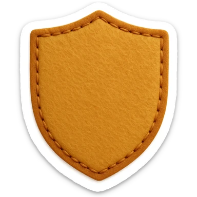 <StylePrompt>
  <Name>Minimal Felt Appliqué Icon</Name>
  <Description>
    A soft, handcrafted felt icon style with lightly padded forms, simple shapes, and clean outlines. Features slightly more visible stitching for tactile charm while maintaining a low-detail aesthetic.
  </Description>
  <VisualProperties>
    <Material>Felt</Material>
    <Texture>Soft, matte surface with subtle fiber detail</Texture>
    <Stitching>
      <Type>Threaded edge stitch</Type>
      <Color>Muted orange or warm brown</Color>
      <Pattern>Evenly spaced running stitch around edges</Pattern>
      <Thickness>Medium (approximately 10% more pronounced than minimal)</Thickness>
      <Contrast>Moderate (stitch color clearly distinct from base felt)</Contrast>
    </Stitching>
    <Padding>Low to moderate—slightly raised but not deeply dimensional</Padding>
    <Edges>Smooth and rounded with clean curves</Edges>
    <ColorPalette>
      <Primary>Warm yellows, oranges, and browns</Primary>
      <Accent>Dark brown for facial features</Accent>
      <Background>Neutral off-white or soft beige</Background>
    </ColorPalette>
  </VisualProperties>
  <FacialFeatures>
    <Eyes>Small round dots</Eyes>
    <Nose>Simple oval or triangle</Nose>
    <Mouth>Minimal curved line or none</Mouth>
    <DetailLevel>Low</DetailLevel>
  </FacialFeatures>
  <Rendering>
    <Lighting>Soft and diffused</Lighting>
    <Shadows>Subtle, barely visible</Shadows>
    <Perspective>Front or side profile, flat angle</Perspective>
  </Rendering>
  <Applicability>
    <SubjectType>Animals, symbols, objects</SubjectType>
    <OutputFormat>Icon, patch, or sticker</OutputFormat>
  </Applicability>
</StylePrompt>

{subject} = shield sticker
