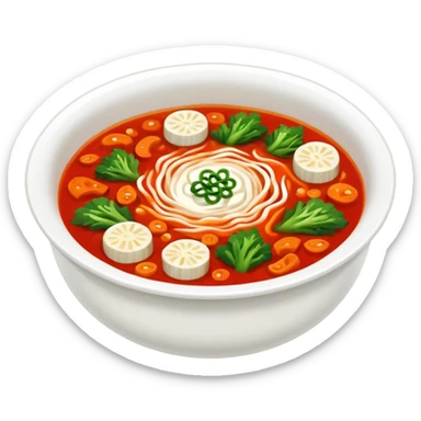 Create an emoji for Korean kimchi soup  sticker