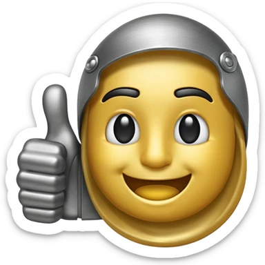 Please create a unique and uncommon thumbs-up emoji. The size should be 64x64 pixels. sticker