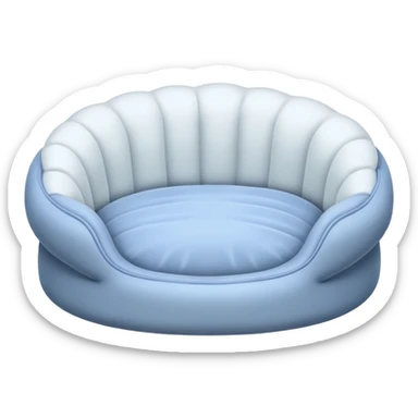 white Pet bed empty with no animal in it no dog in it I said sticker