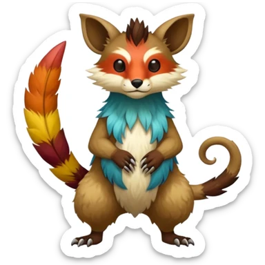  Fakémon-Bagbean-Vernid-creature (full body) sticker