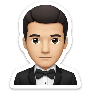 Antonio Banderas with suit with bow tie sticker