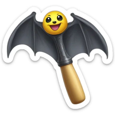 shuttle bat with shuttle cock sticker