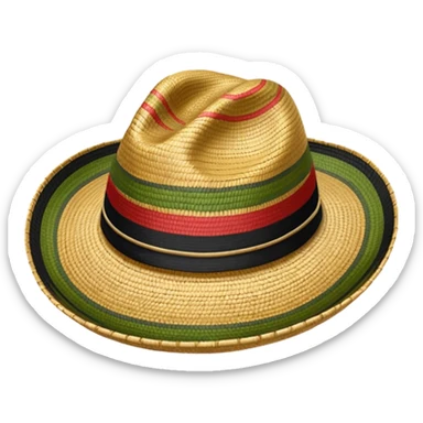 Sombrero Vueltiao con varias rallas negras sticker