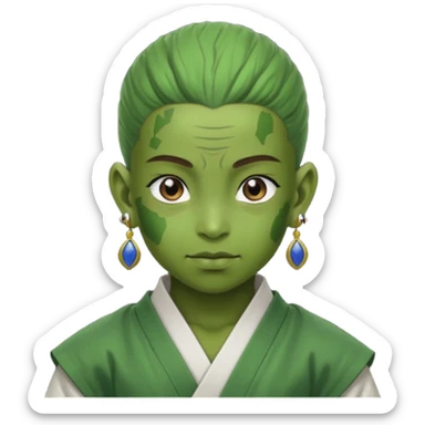 Dragon ball fusions Gohan + piccolo potara earrings = Gohanpiccolo vegito-syle sticker