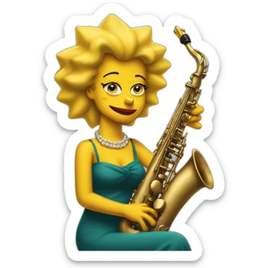 Lisa simpson jazz sticker