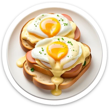 eggs benedict on sourdough bread sticker
