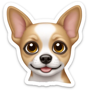 Chiuahua cafe con blanco sticker