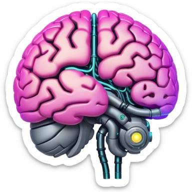  Glowing Cyborg-Nebula-Brain sticker