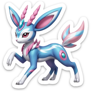 Meloetta-Sylveon-Dialga-Suicune-Palkia-fusion sticker
