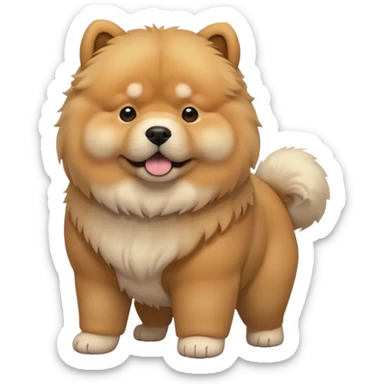 a full body of cute chow chow sticker