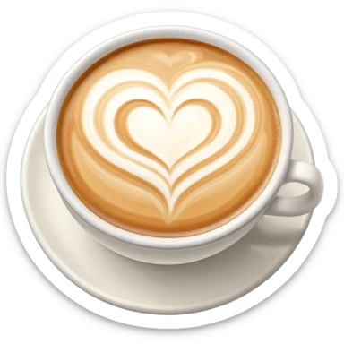 Latte art solo el dibujo sticker