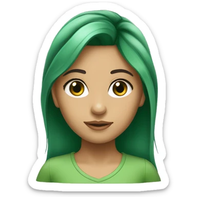 menina loira olhos verdes pele clara e cabelo cumprido sticker