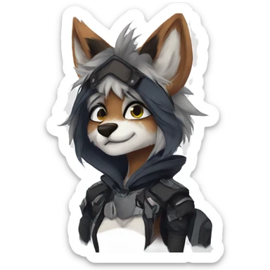 Edgy anthro furry by Falvie, griffsnuff, LiLaiRa, AngieWolf sticker