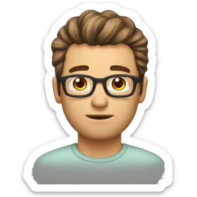 a developer guy on 20s who are suffering hair loss sticker