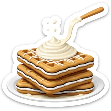 churros oreo flavor with white sauce sticker