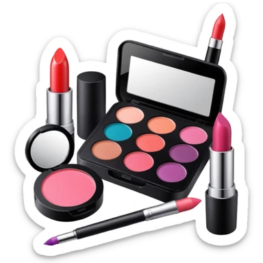 create me an image for a vertical in my super app, which is a beauty vertical, include make up elements only sticker