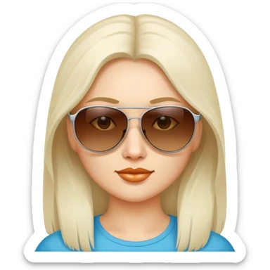 Siberian wearing sunglasses  sticker