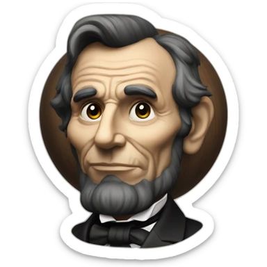 abraham Lincoln as a Sphere sticker
