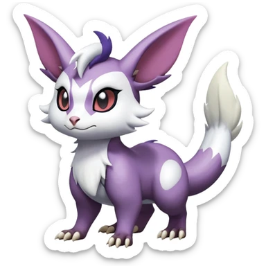 ShinyFurret-Absol-Noibat-Noivern-Hybrid (Full body) sticker