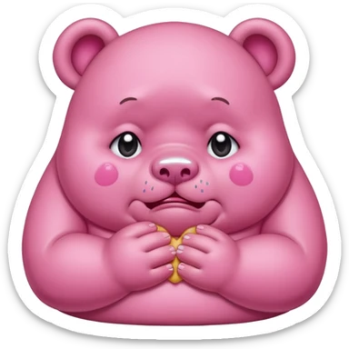 FAT carebear that is crying. sticker