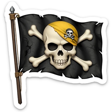 scissoring pirate flag sticker