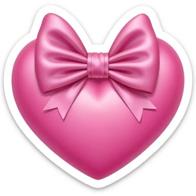 A pink heart with bow sticker