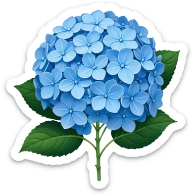 blue hydrangea sticker