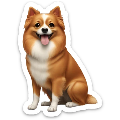 Ginger Dog breed spitz   sticker