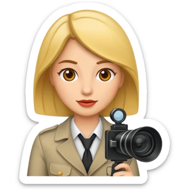 journalist woman sticker