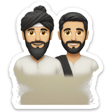 Pashtun and Panjabi men  sticker