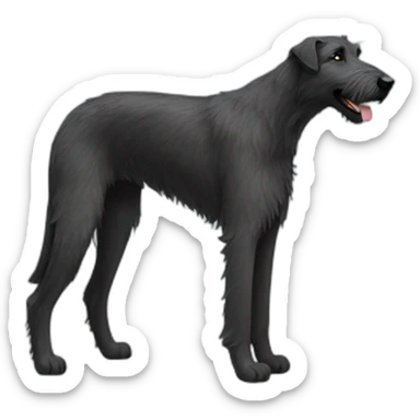 black irish wolfhound sticker