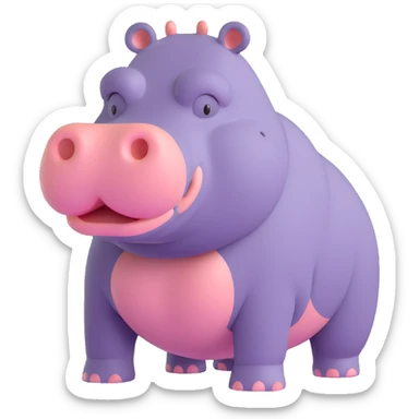Hippo sticker